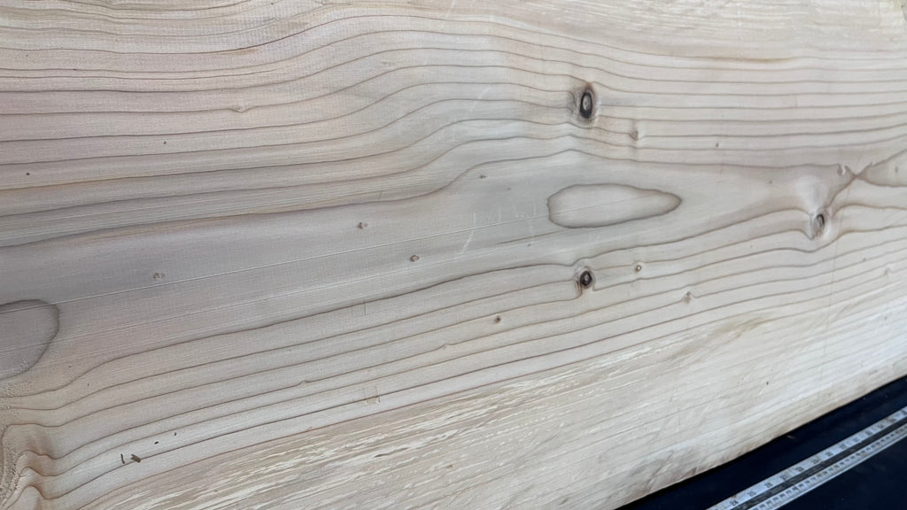 Cedar plank, timber, board, coffee table top. 1046 L x 525 W x 29 D mm  (449mf)