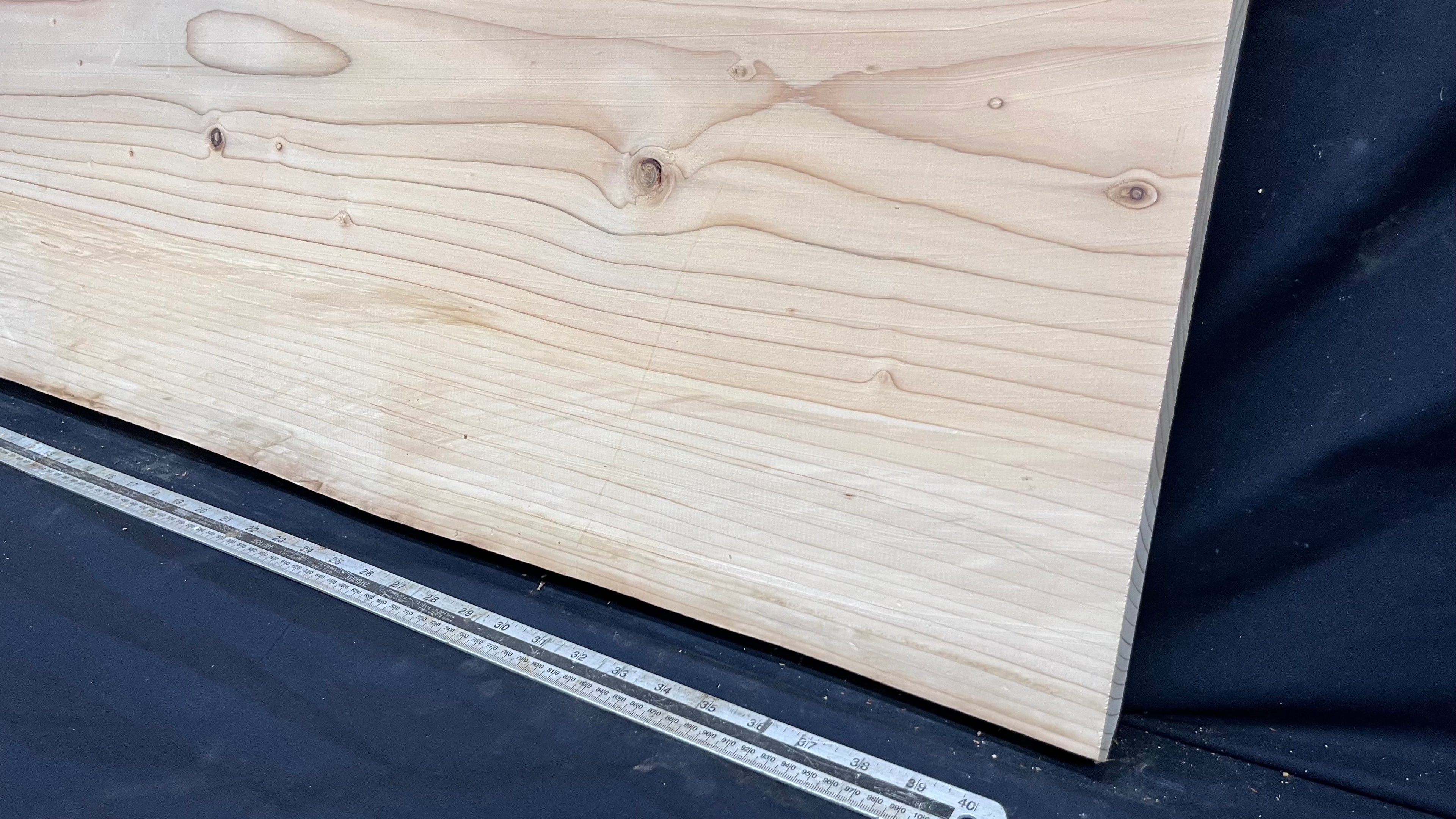 Cedar plank, timber, board, coffee table top. 1046 L x 525 W x 29 D mm  (449mf)