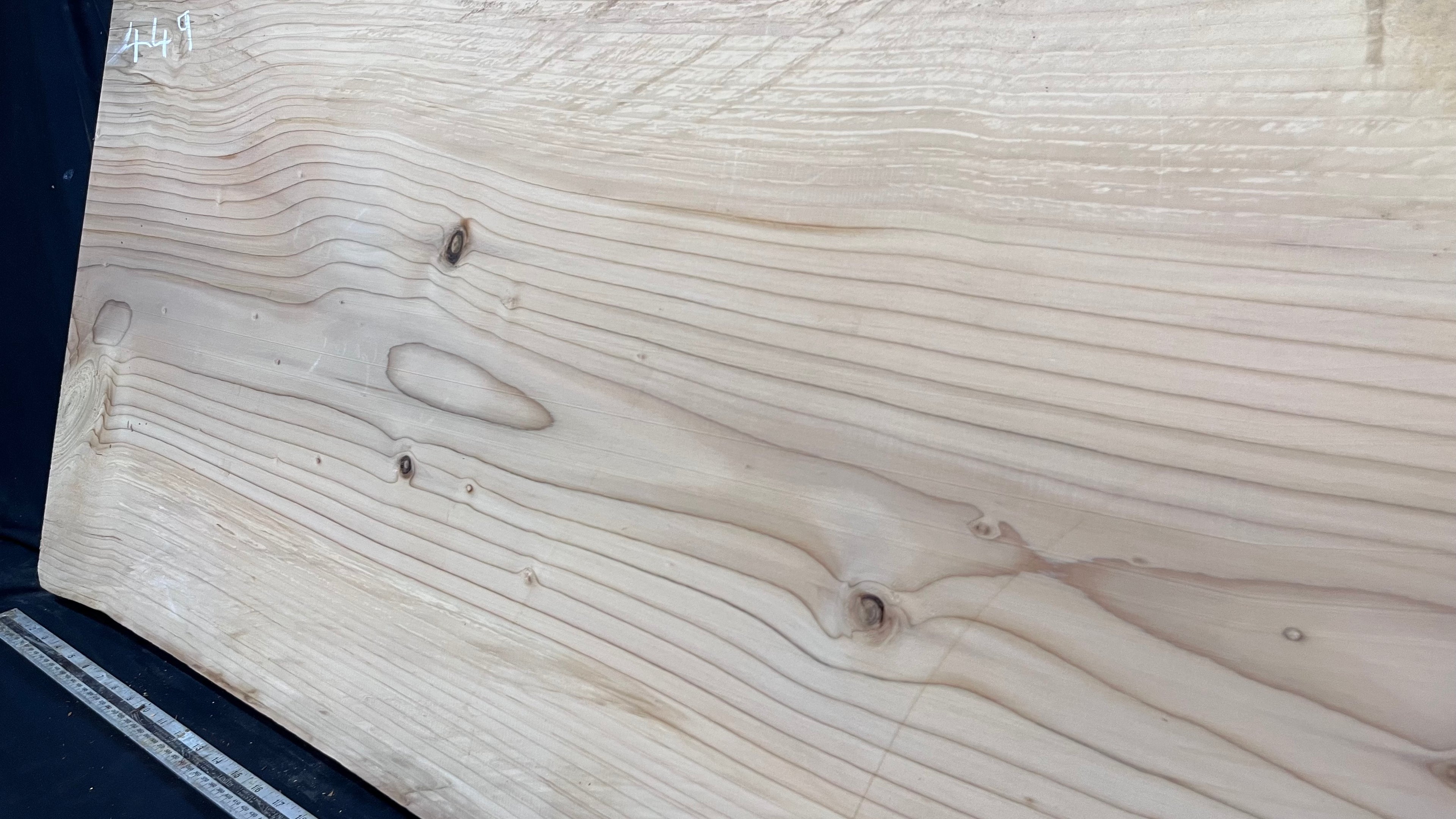Cedar plank, timber, board, coffee table top. 1046 L x 525 W x 29 D mm  (449mf)