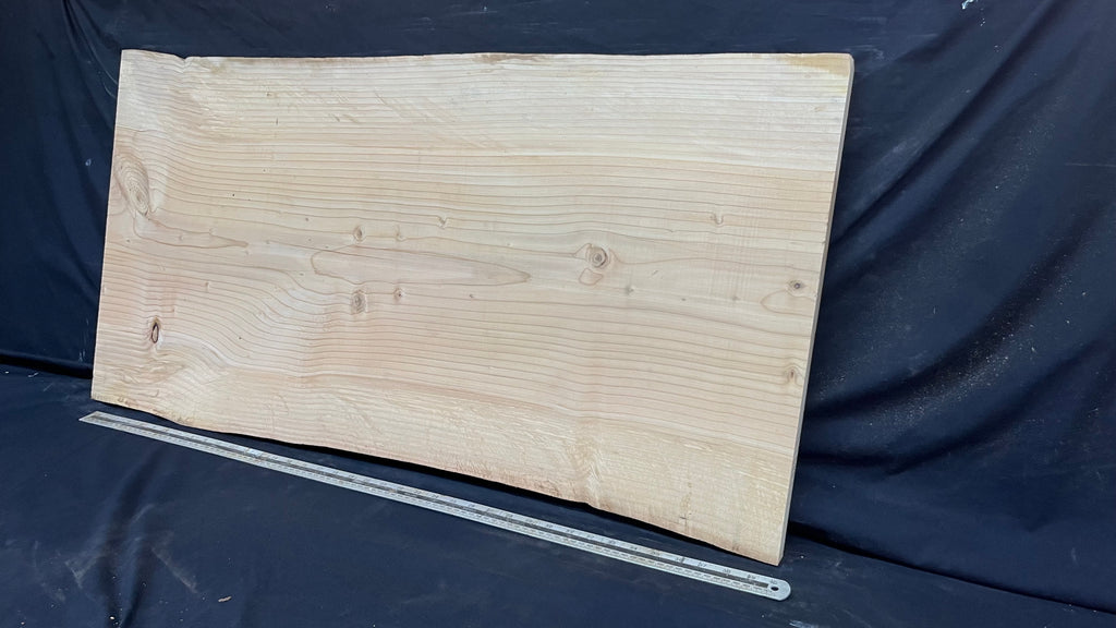 Cedar plank, timber, board, coffee table top. 1046 L x 525 W x 29 D mm  (449mf)
