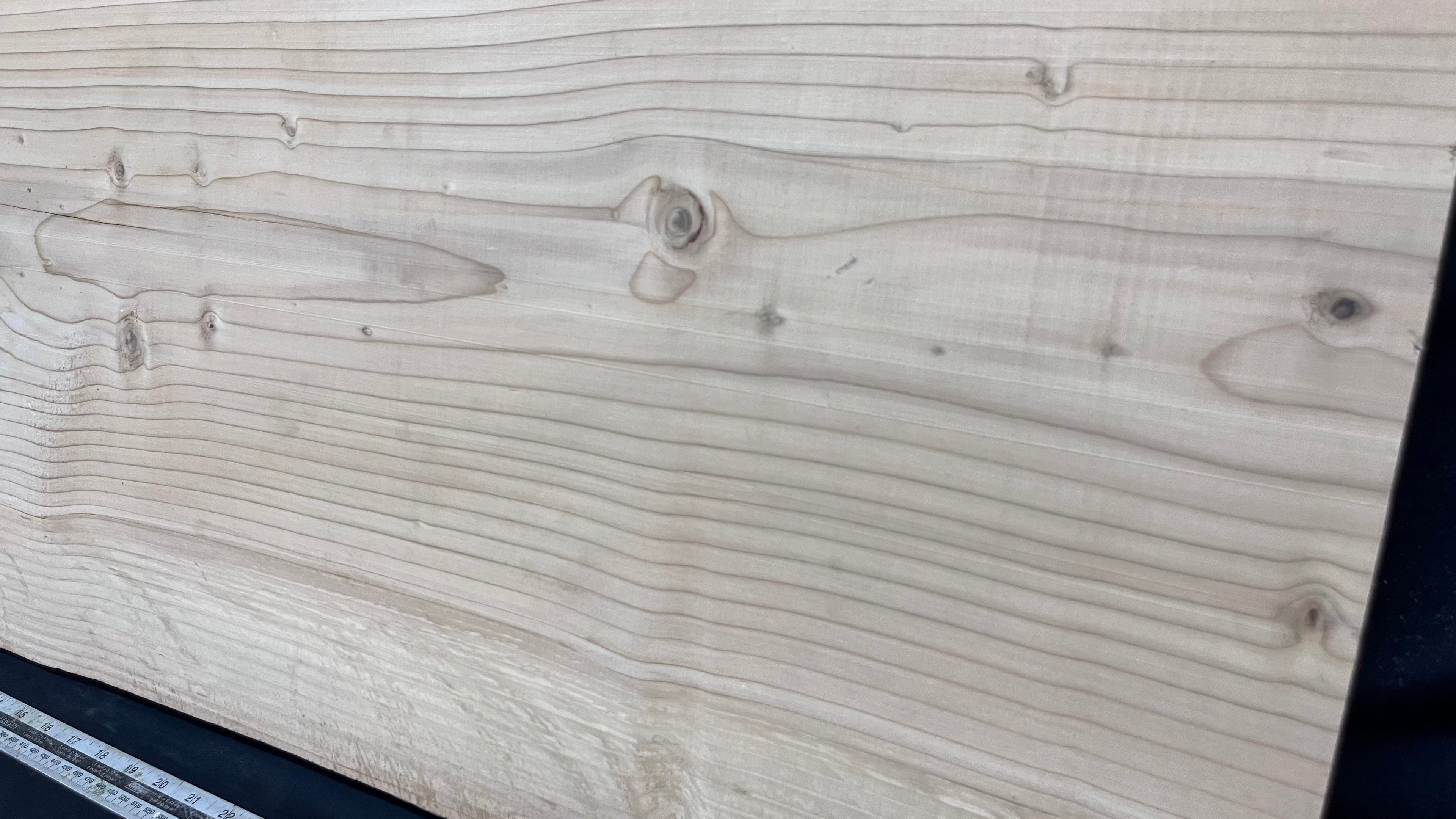 Cedar plank, timber, board, coffee table top. 1046 L x 525 W x 29 D mm  (449mf)