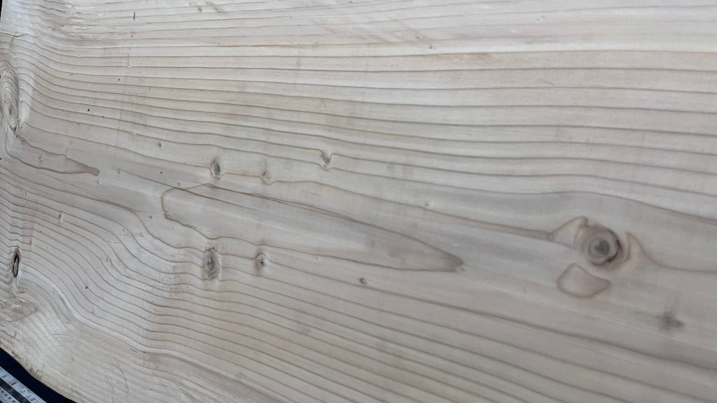 Cedar plank, timber, board, coffee table top. 1046 L x 525 W x 29 D mm  (449mf)