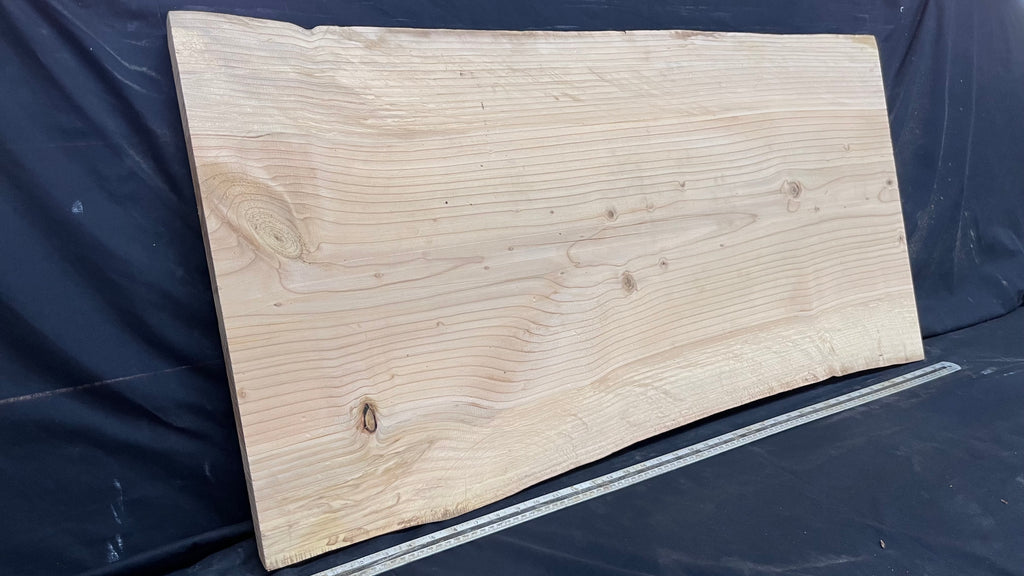 Cedar plank, timber, board, coffee table top. 1046 L x 525 W x 29 D mm  (449mf)