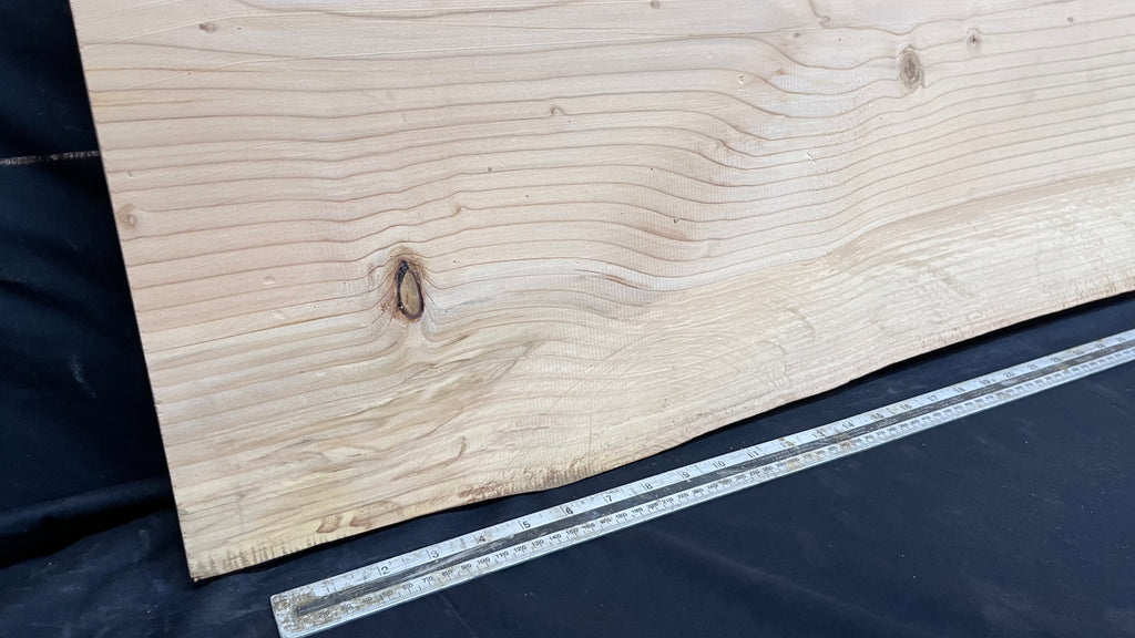 Cedar plank, timber, board, coffee table top. 1046 L x 525 W x 29 D mm  (449mf)