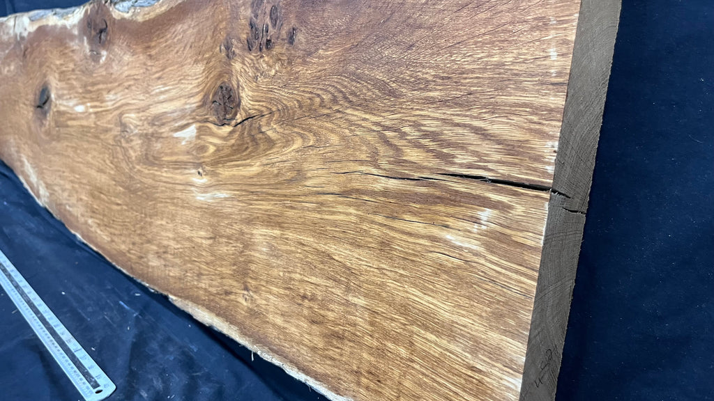 Solid oak plank,floating shelf, board 1730 L x 393 W x 42 D mm      (452)
