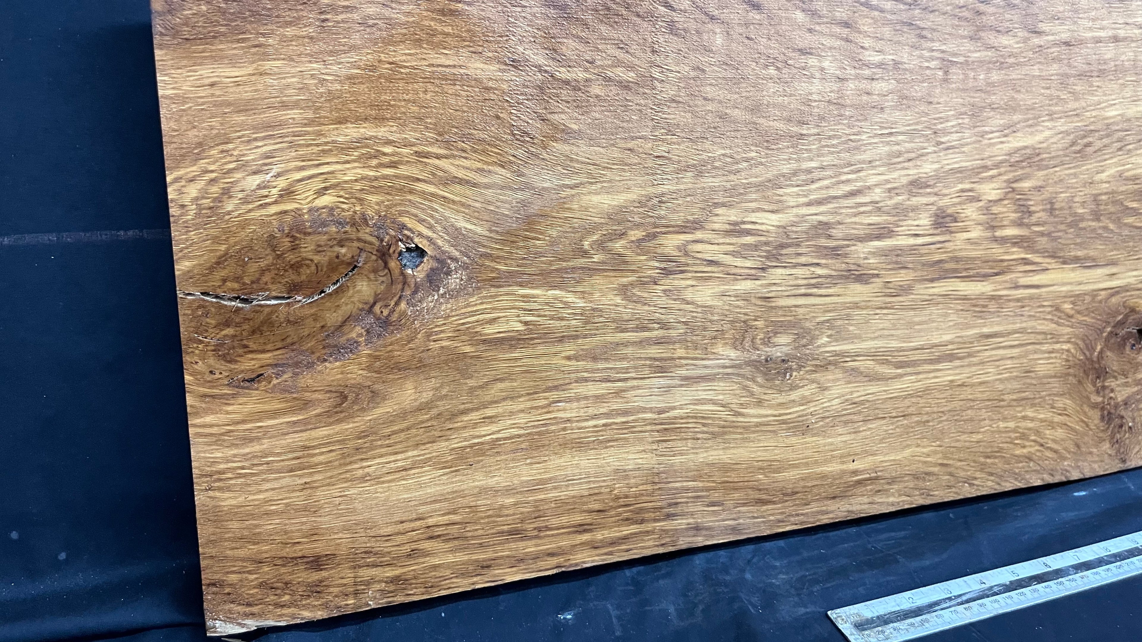 Solid oak plank,floating shelf, board 1730 L x 393 W x 42 D mm      (452)