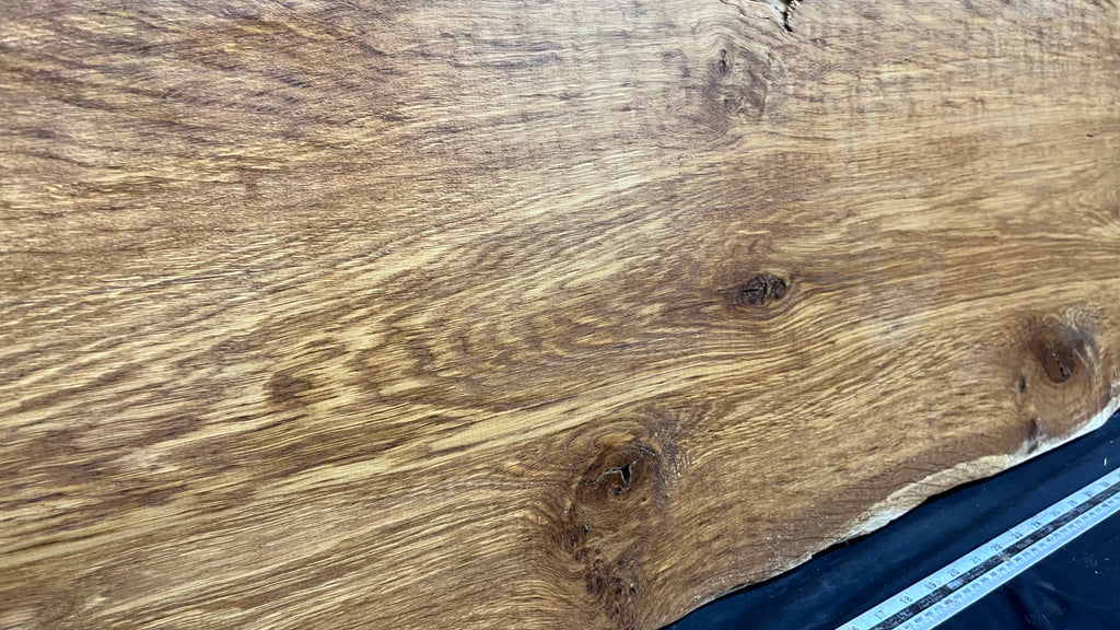 Solid oak plank,floating shelf, board 1730 L x 393 W x 42 D mm      (452)