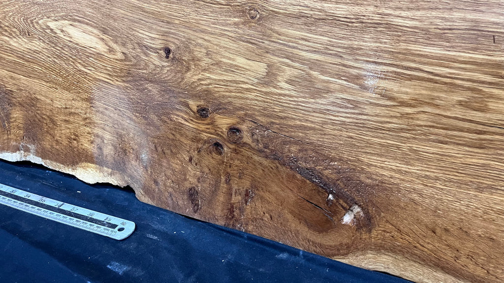 Solid oak plank,floating shelf, board 1730 L x 393 W x 42 D mm      (452)
