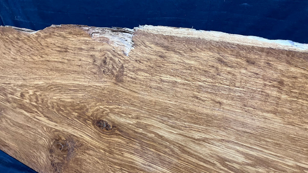 Solid oak plank,floating shelf, board 1730 L x 393 W x 42 D mm      (452)