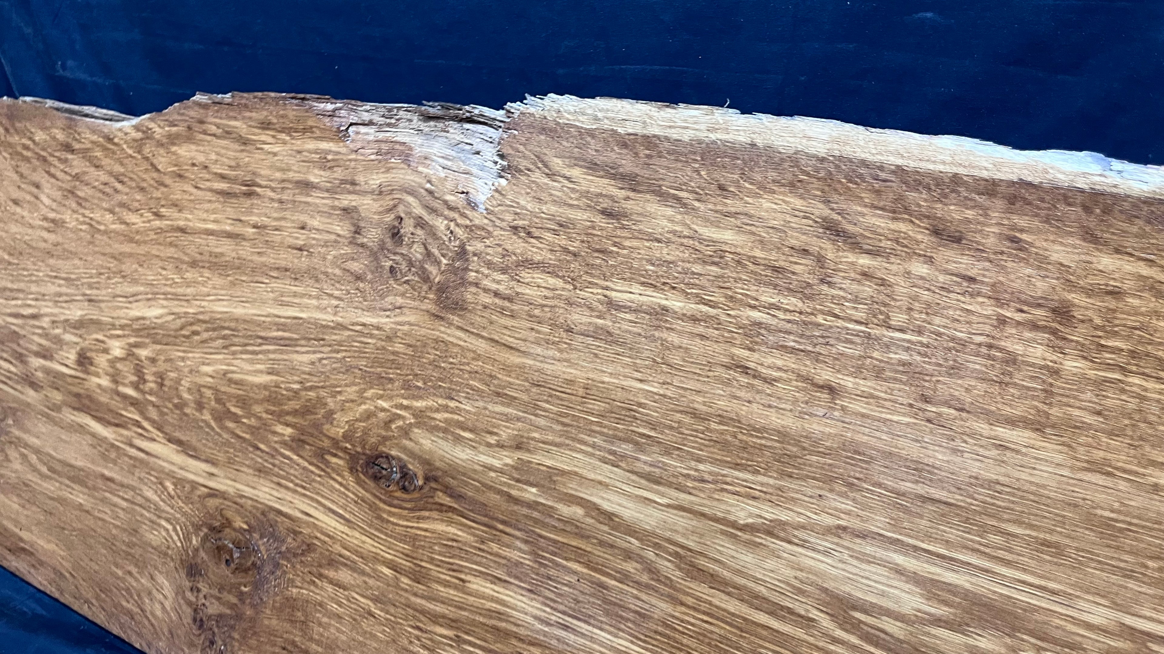 Solid oak plank,floating shelf, board 1730 L x 393 W x 42 D mm      (452)