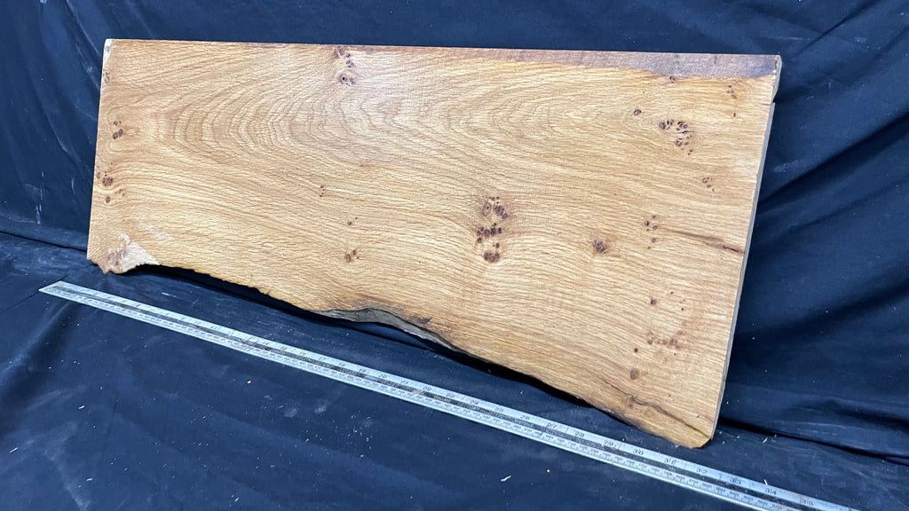 Solid pippy oak plank,floating shelf, board 827 L x 328 W x 36 D mm      (453mt)