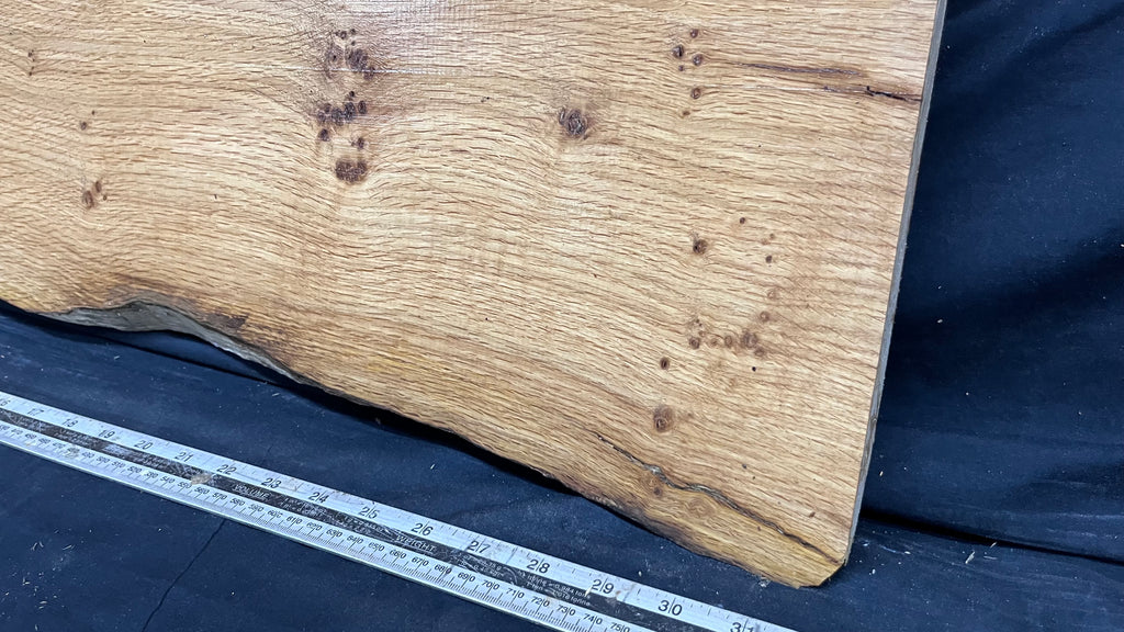 Solid pippy oak plank,floating shelf, board 827 L x 328 W x 36 D mm      (453mt)