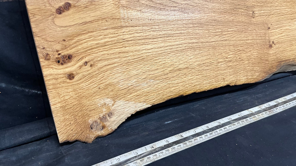 Solid pippy oak plank,floating shelf, board 827 L x 328 W x 36 D mm      (453mt)