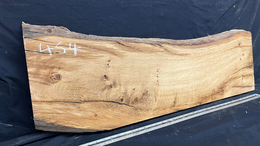 Solid oak plank,floating shelf, board 990 L x 340 W x 47 D mm      (454mt)