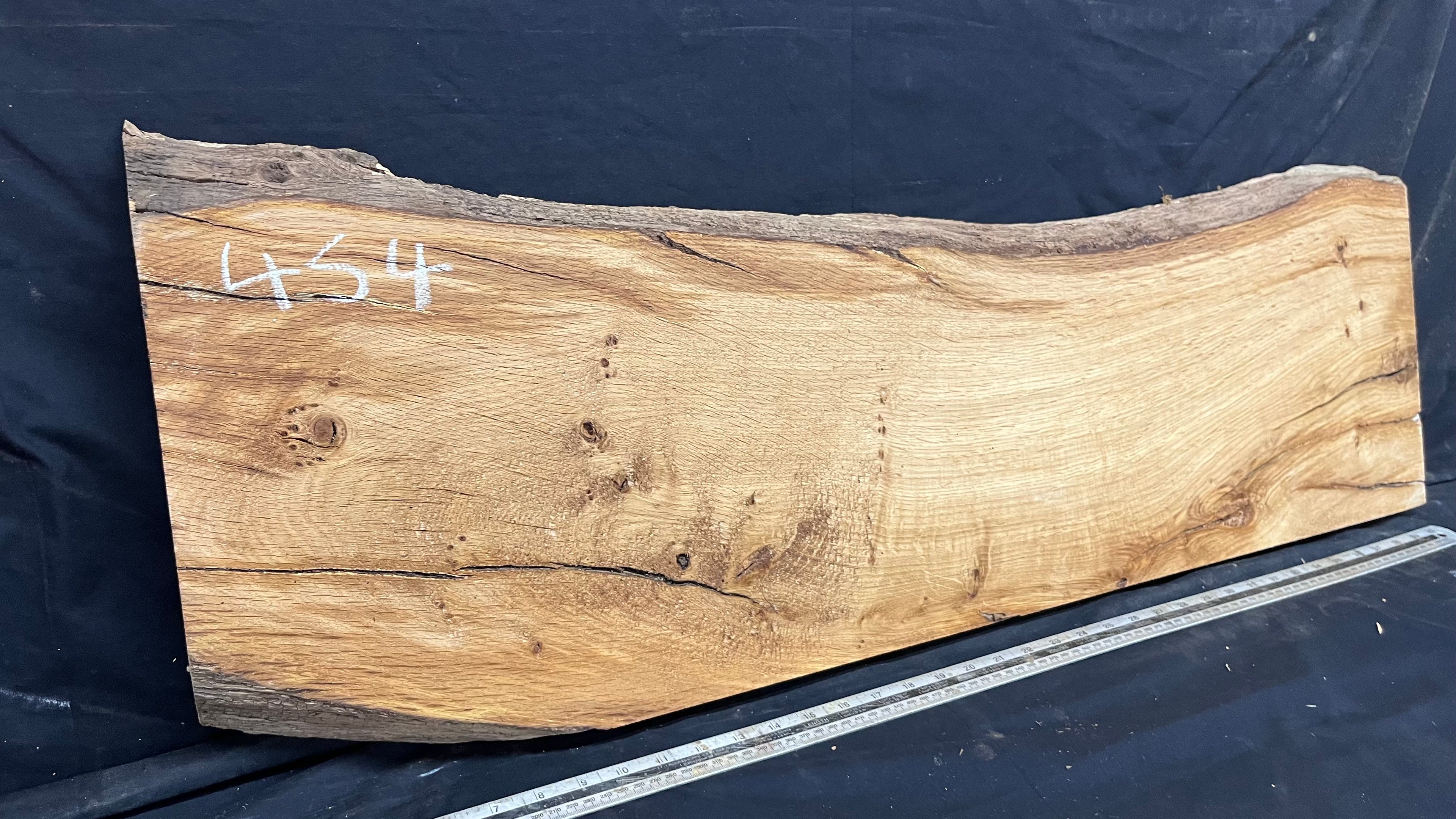 Solid oak plank,floating shelf, board 990 L x 340 W x 47 D mm      (454mt)