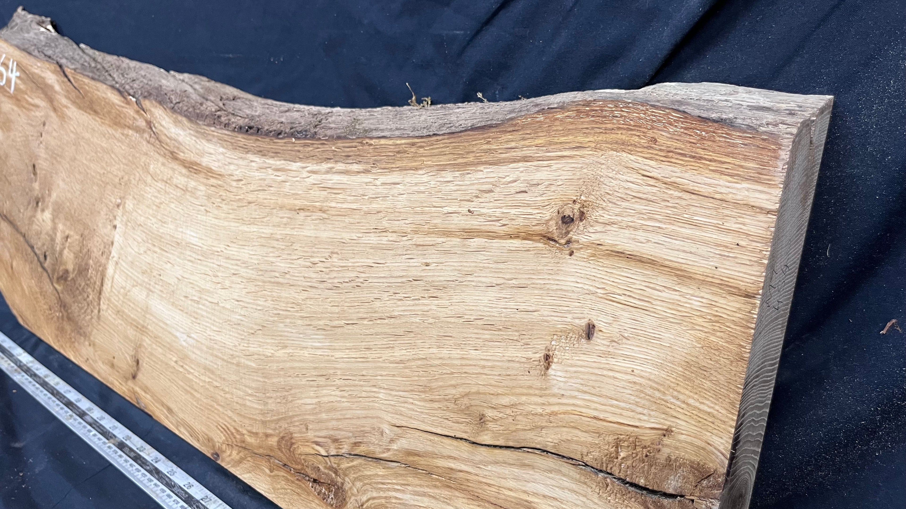 Solid oak plank,floating shelf, board 990 L x 340 W x 47 D mm      (454mt)