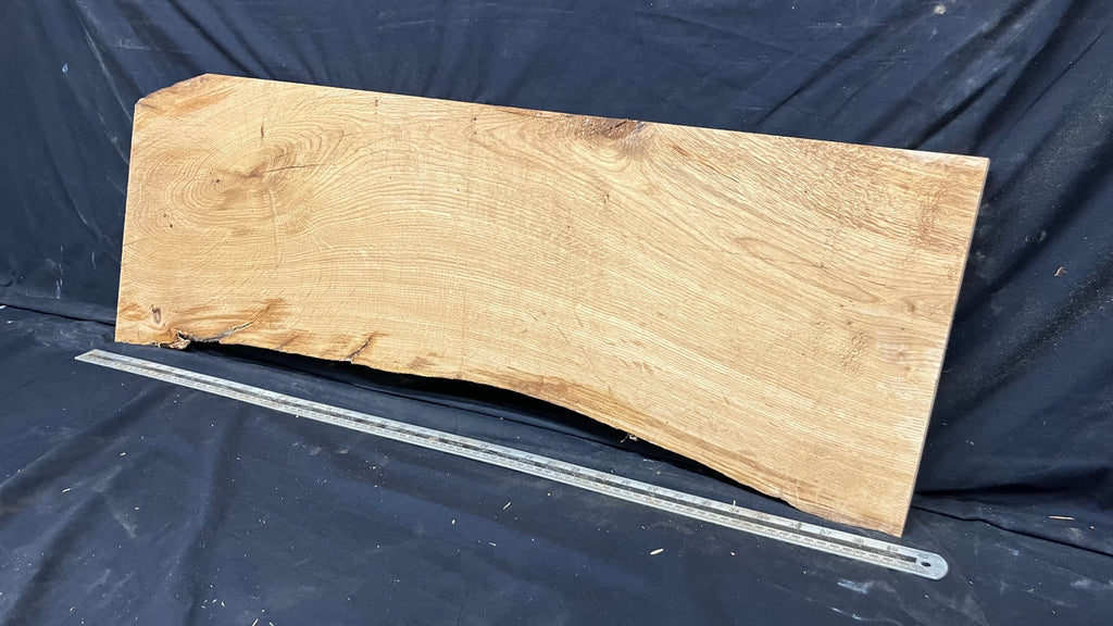 Solid oak plank,floating shelf, board 990 L x 340 W x 47 D mm      (454mt)