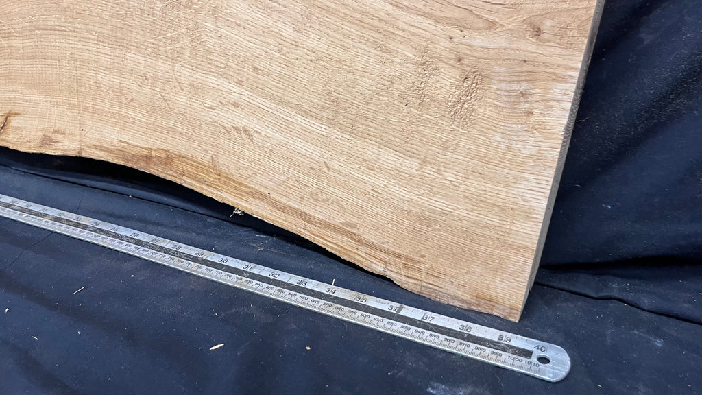 Solid oak plank,floating shelf, board 990 L x 340 W x 47 D mm      (454mt)