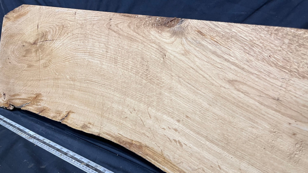 Solid oak plank,floating shelf, board 990 L x 340 W x 47 D mm      (454mt)