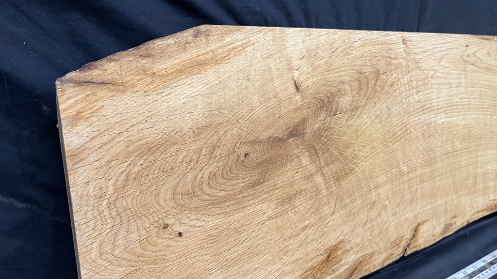 Solid oak plank,floating shelf, board 990 L x 340 W x 47 D mm      (454mt)