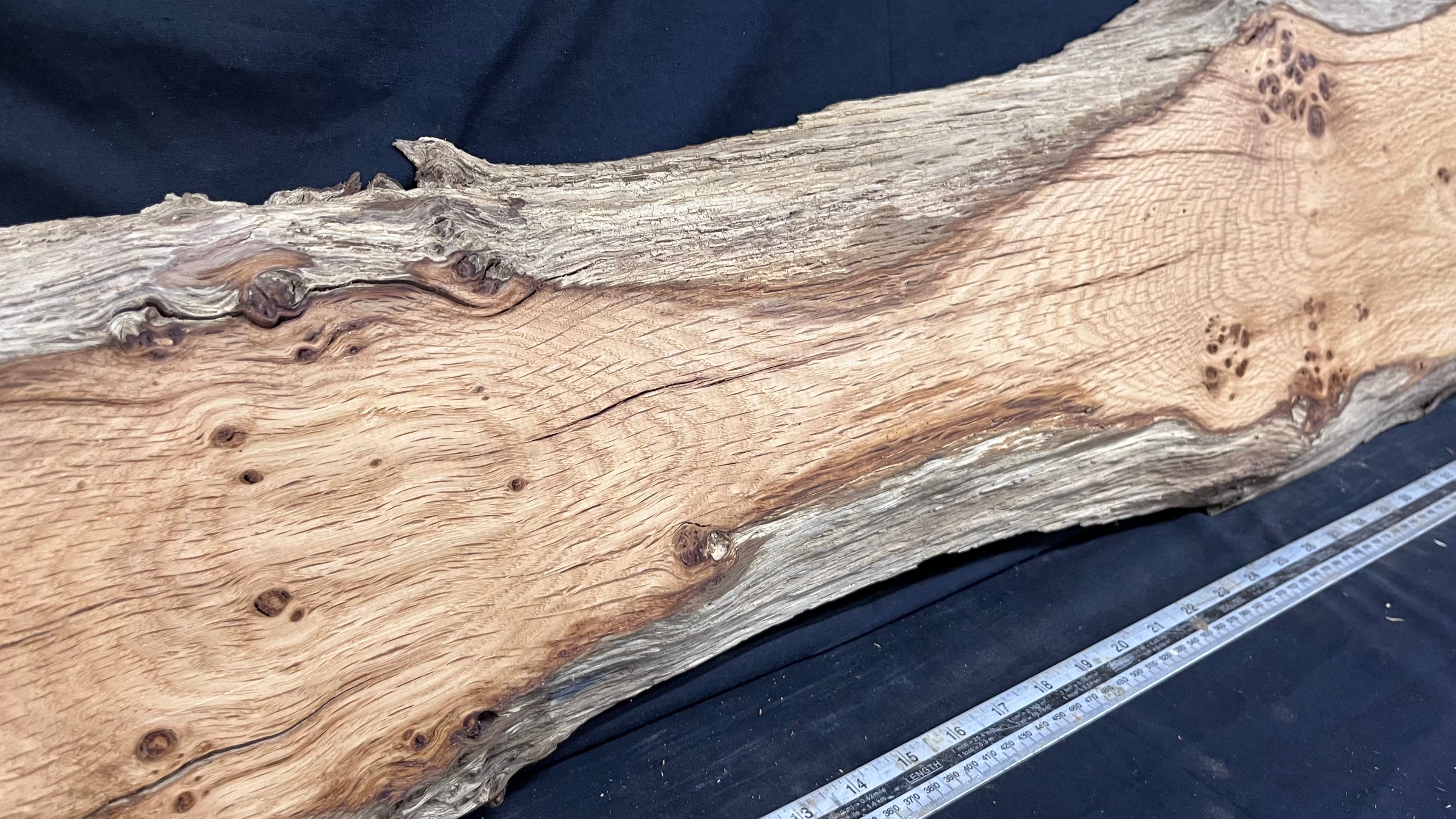 Solid oak plank,floating shelf, board 1280 L x 325 W x 32 D mm      (455mt)