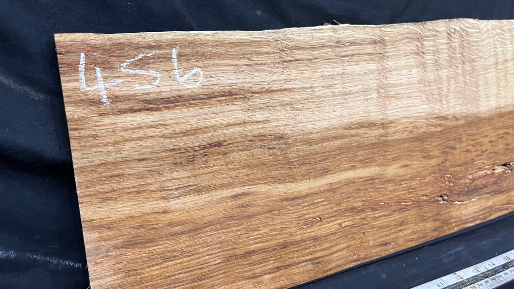 Solid oak tone wood, thin 849 L x 243 W x 8 D mm      (456)