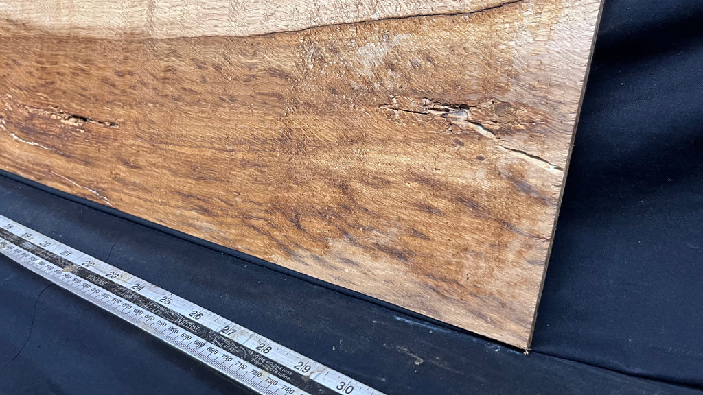Solid oak tone wood, thin 849 L x 243 W x 8 D mm      (456)