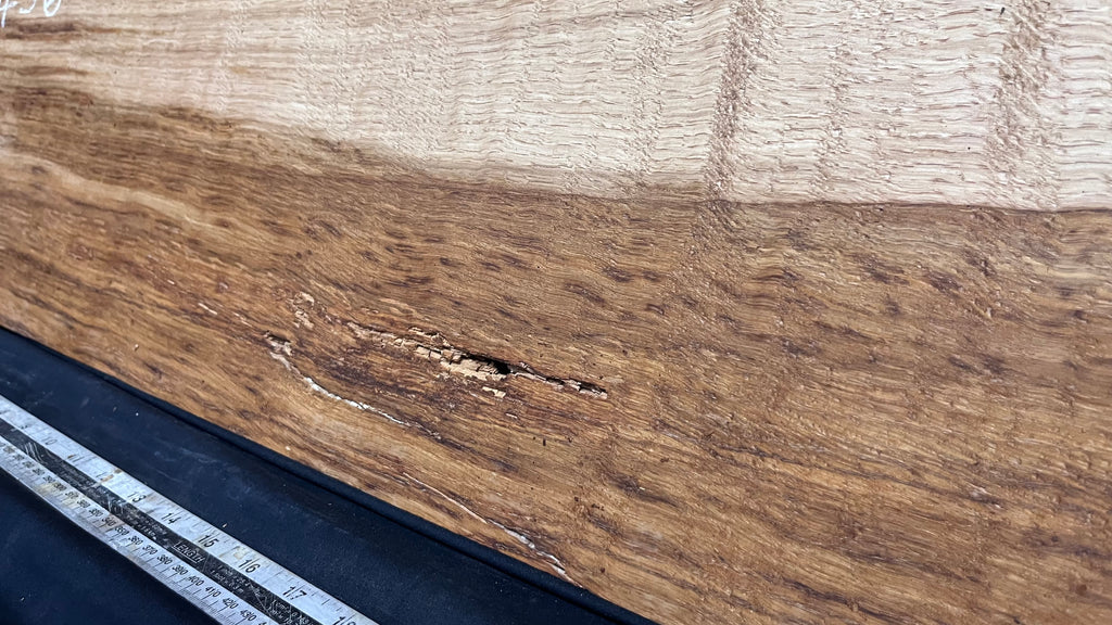 Solid oak tone wood, thin 849 L x 243 W x 8 D mm      (456)