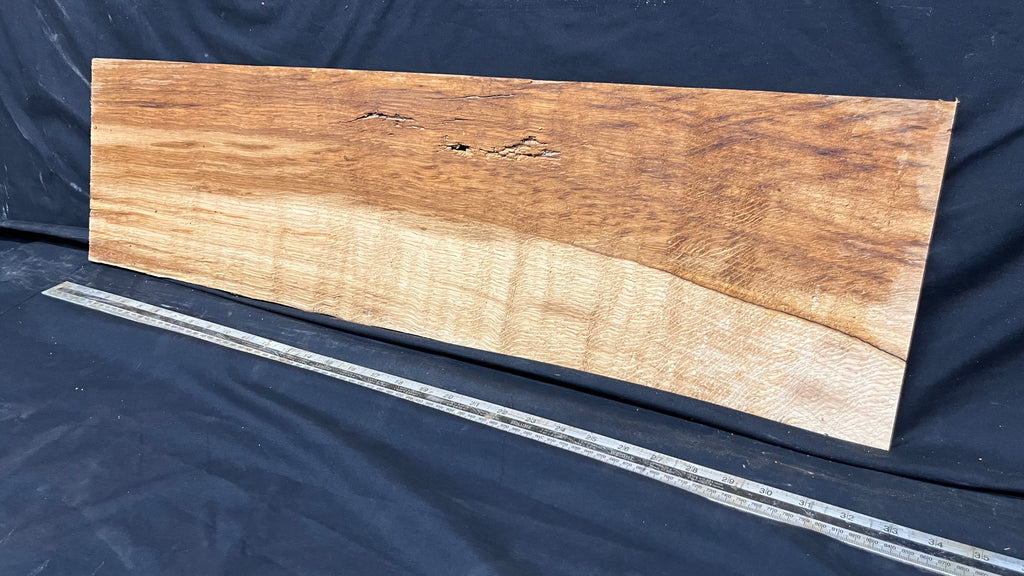 Solid oak tone wood, thin 849 L x 243 W x 8 D mm      (456)