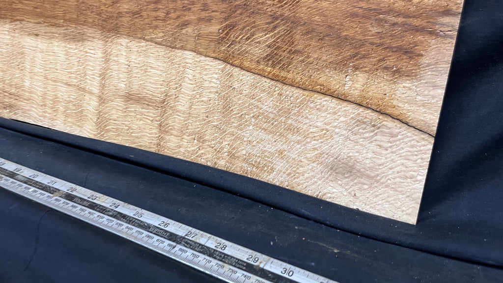 Solid oak tone wood, thin 849 L x 243 W x 8 D mm      (456)