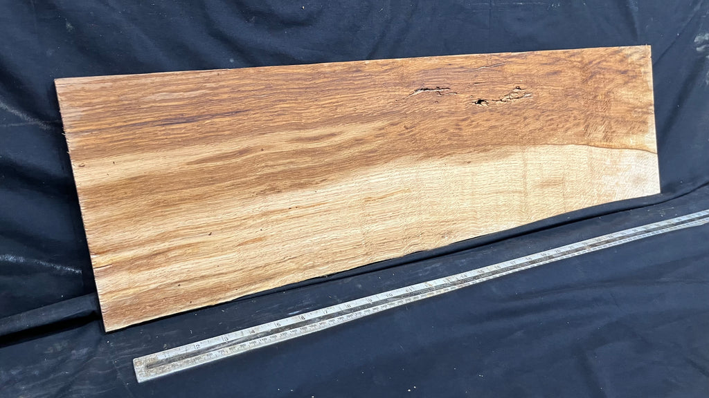 Solid oak tone wood, thin 849 L x 243 W x 8 D mm      (456)