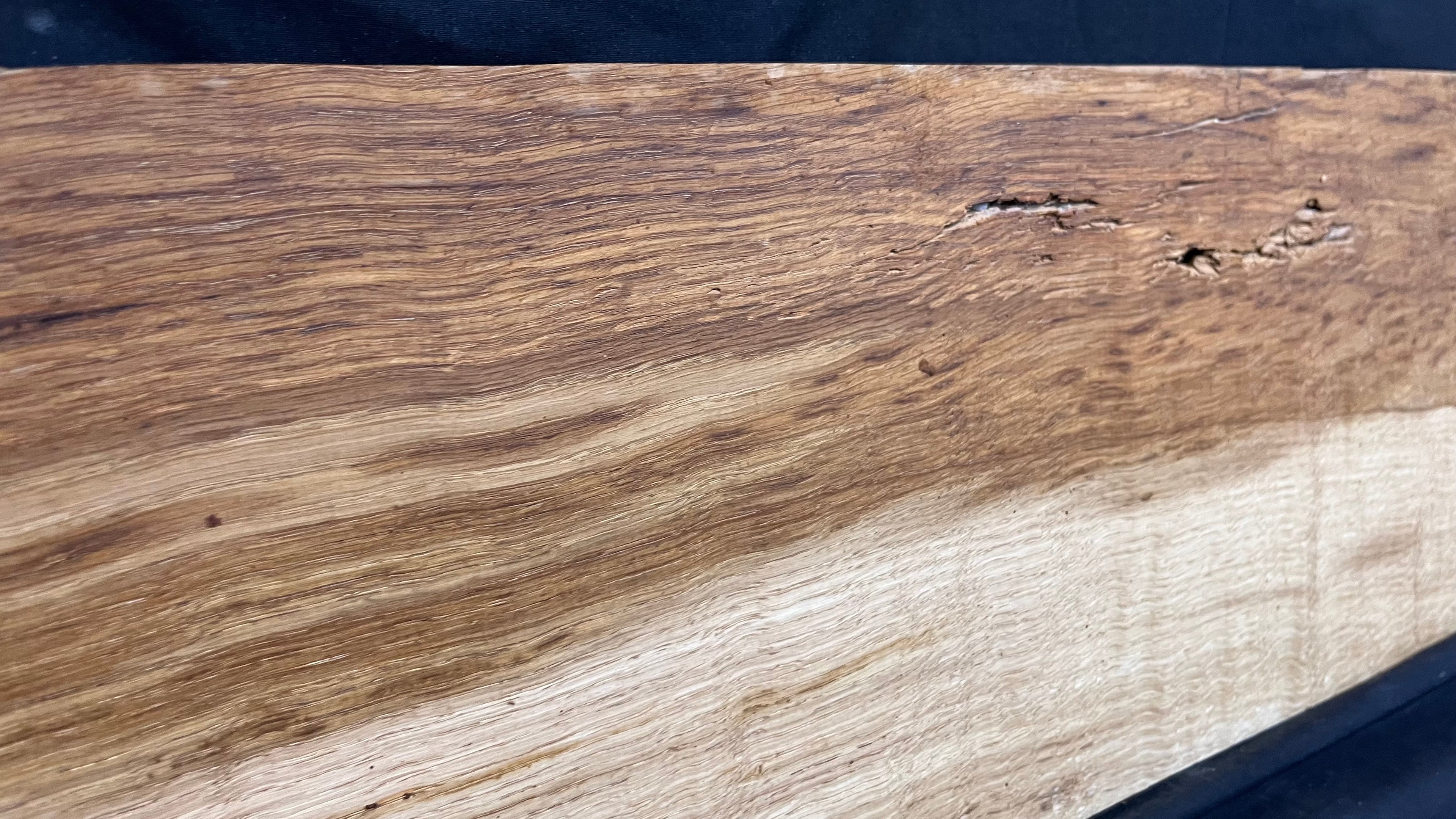 Solid oak tone wood, thin 849 L x 243 W x 8 D mm      (456)