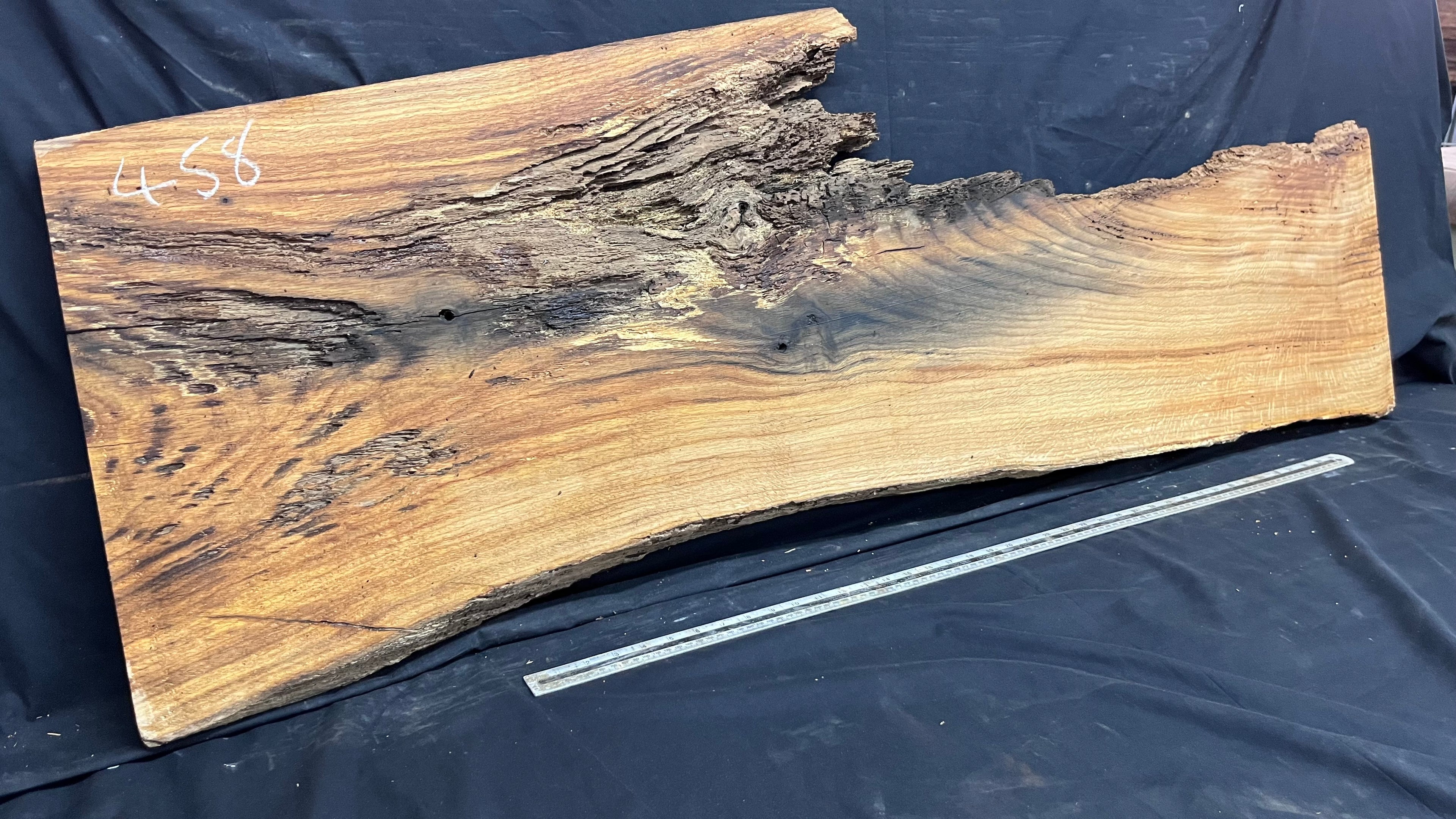 Oak hardwood, resin project, table top, 1478 L x 463 W x 40 D mm      (458mt)