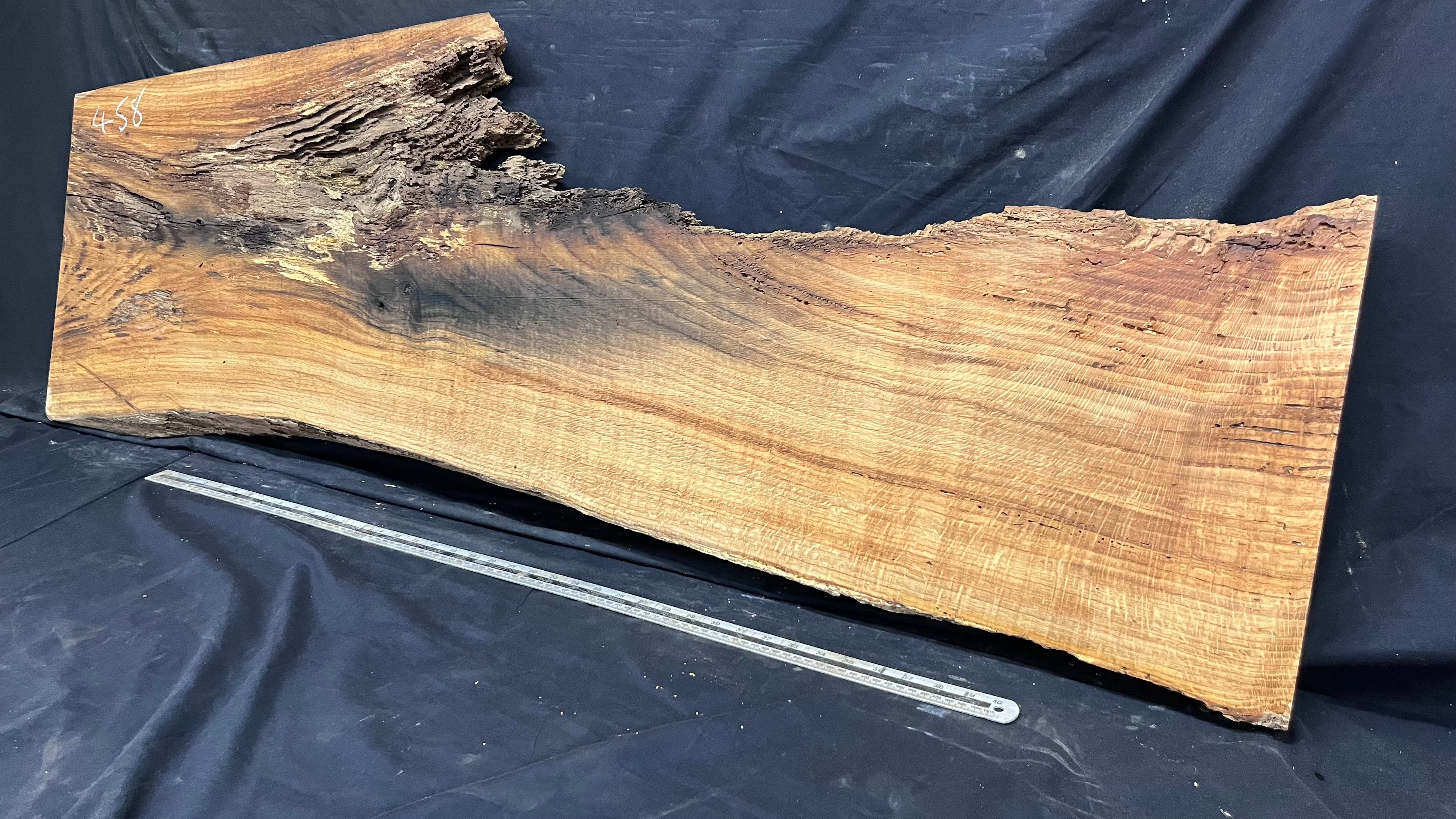Oak hardwood, resin project, table top, 1478 L x 463 W x 40 D mm      (458mt)