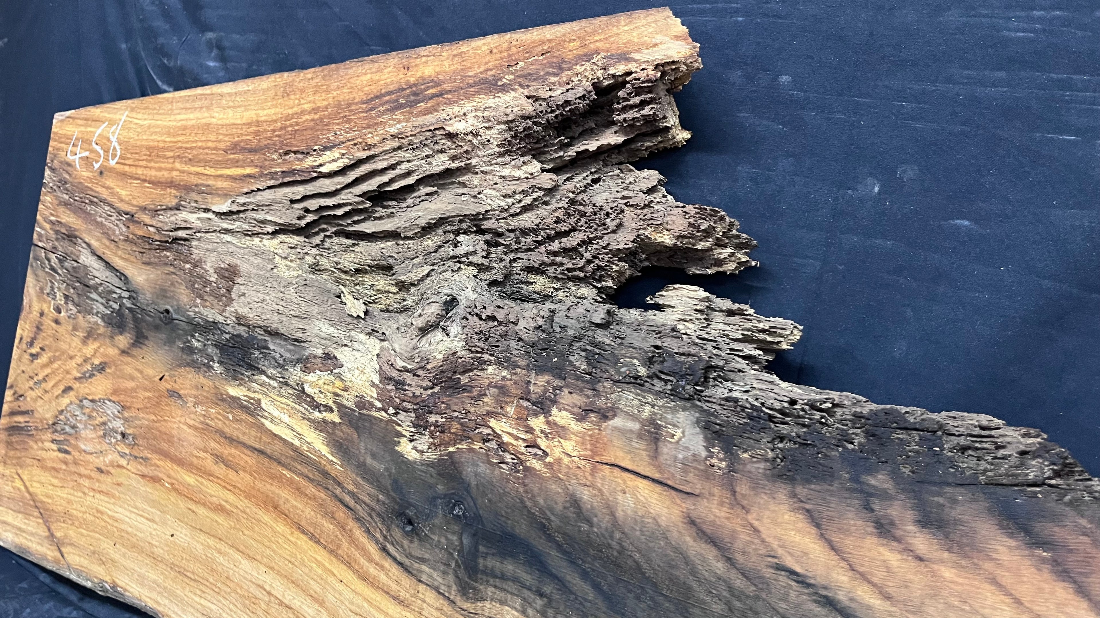 Oak hardwood, resin project, table top, 1478 L x 463 W x 40 D mm      (458mt)