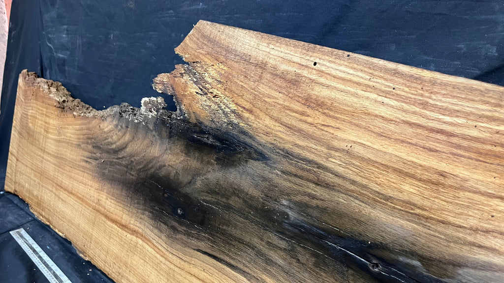 Oak hardwood, resin project, table top, 1478 L x 463 W x 40 D mm      (458mt)