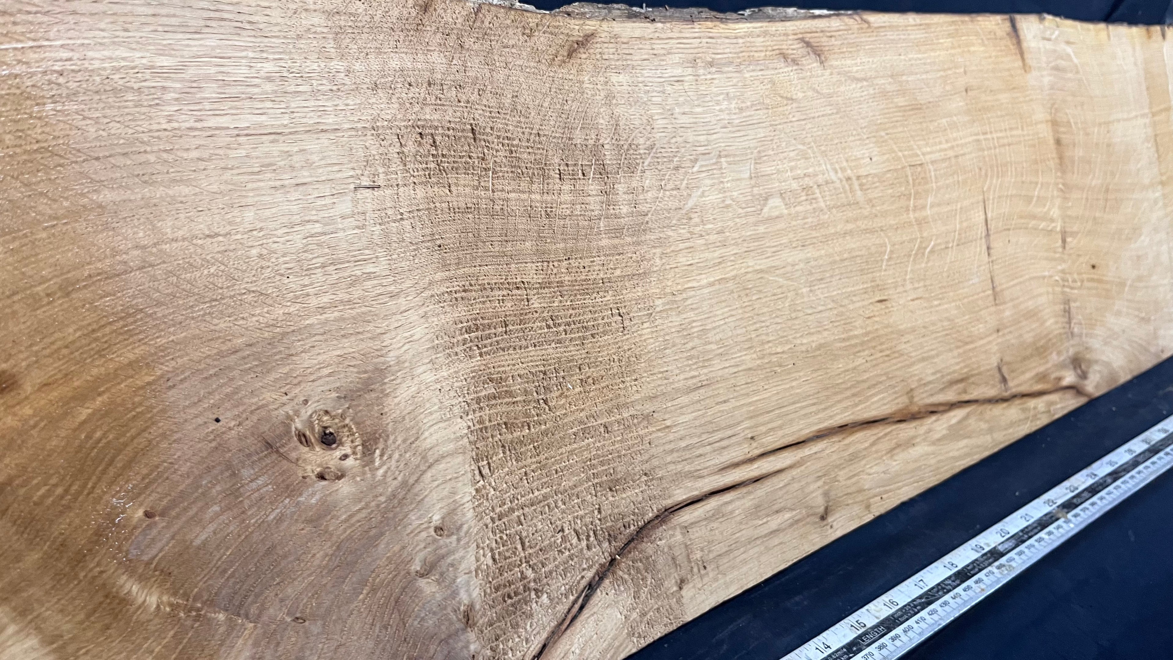 Oak hardwood, thin tone wood, shelf, 1404 L x 289 W x 9 D mm      (460mt)