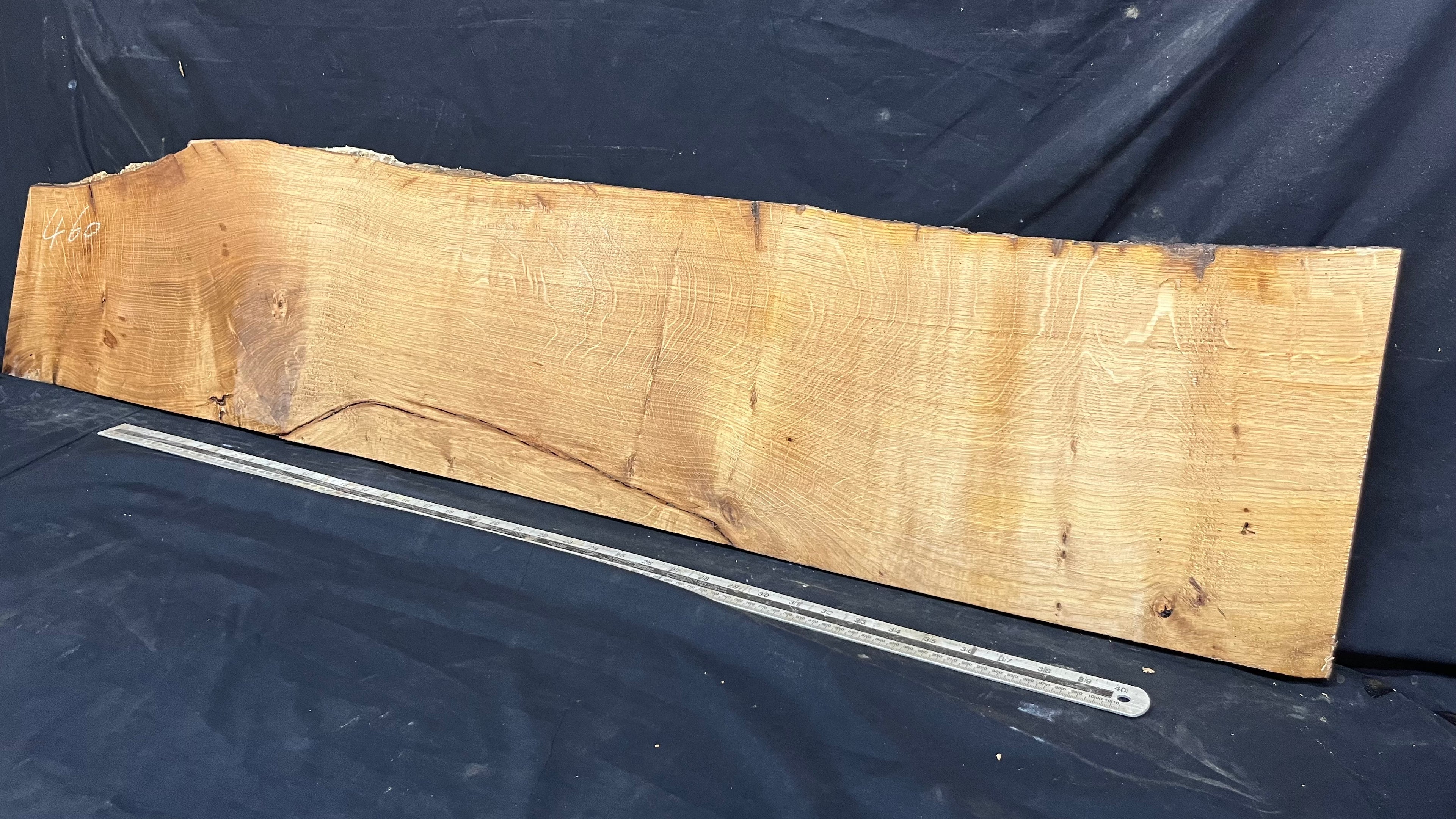 Oak hardwood, thin tone wood, shelf, 1404 L x 289 W x 9 D mm      (460mt)