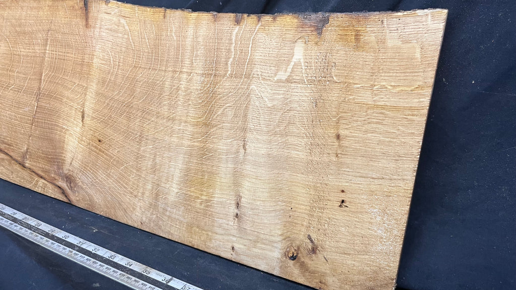 Oak hardwood, thin tone wood, shelf, 1404 L x 289 W x 9 D mm      (460mt)