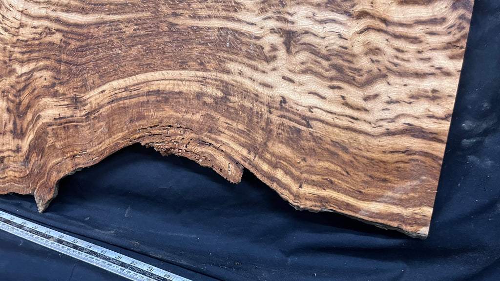 Tiger oak, tone wood, feature wood, wall hanging 1034 L x 473 W x 9 D mm      (466mt)