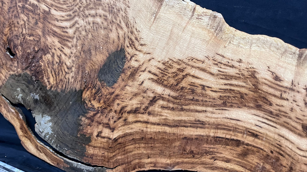 Tiger oak, tone wood, feature wood, wall hanging 1089 L x 524 W x 9 D mm      (467mt)