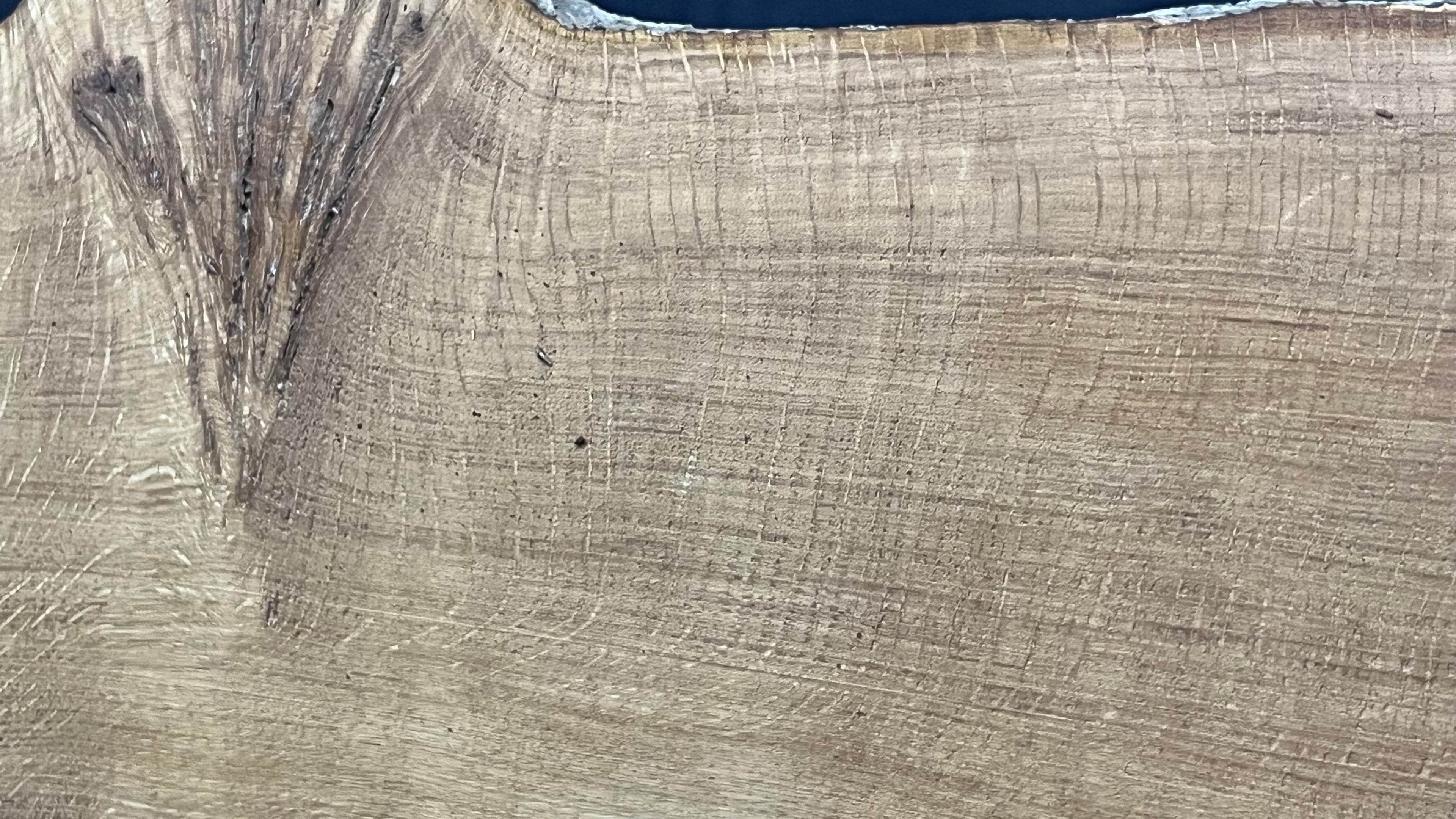 Burr oak slab, shelving, coffee table, 1380 L x 420 W x 30 D mm      (471mt)