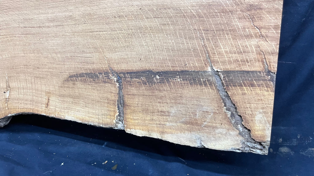Burr oak slab, shelving, coffee table, 1380 L x 420 W x 30 D mm      (471mt)