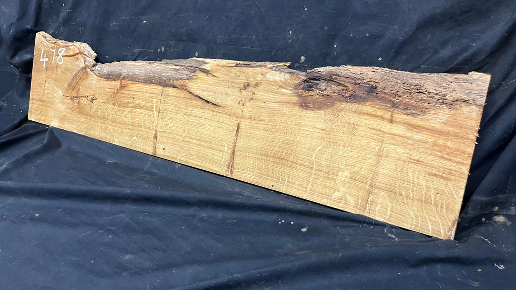 Oak slab, 1/4 sawn, shelving, board, mantel 1078 L x 250 W x 18 D mm      (478mt)