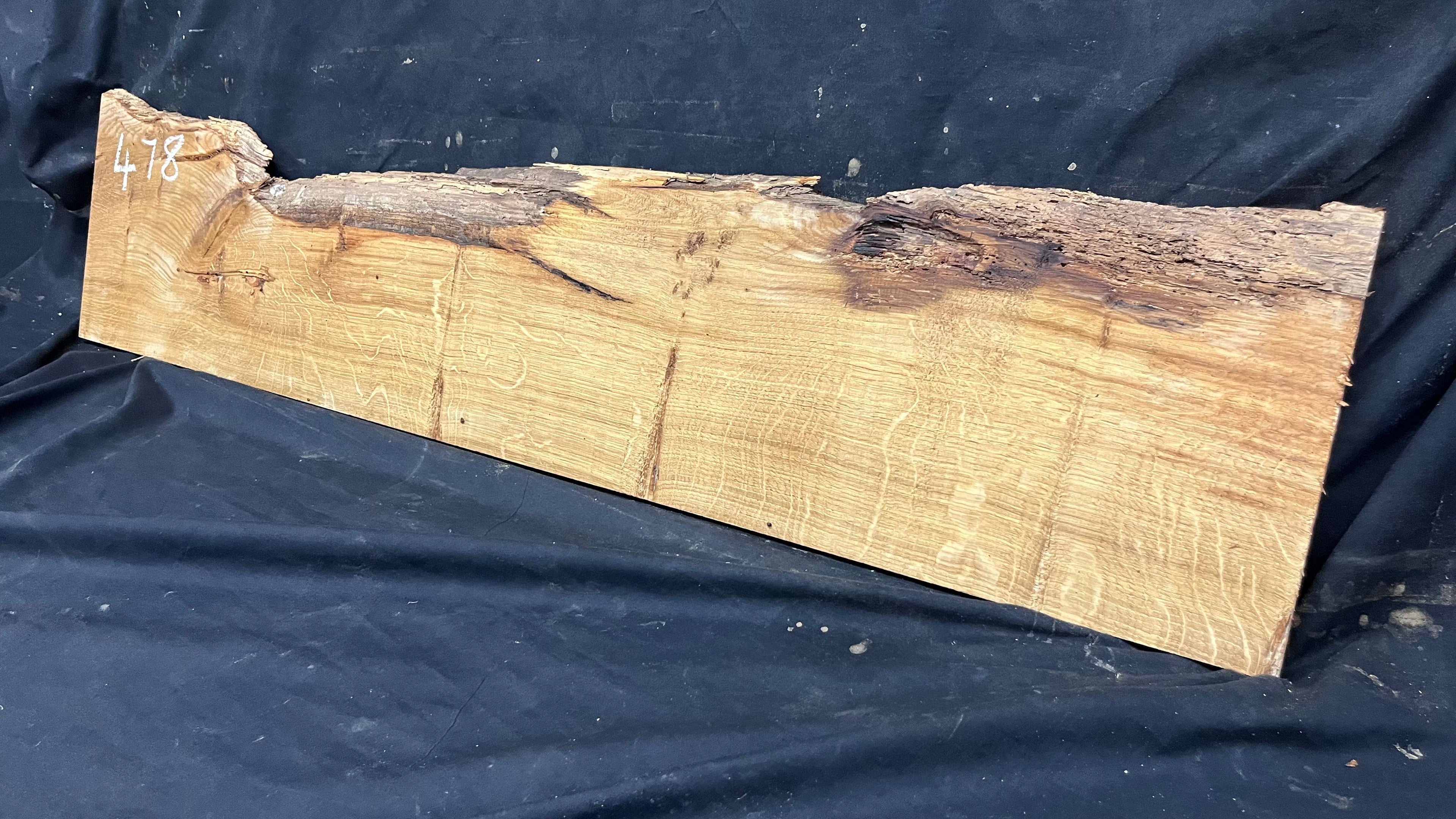 Oak slab, 1/4 sawn, shelving, board, mantel 1078 L x 250 W x 18 D mm      (478mt)