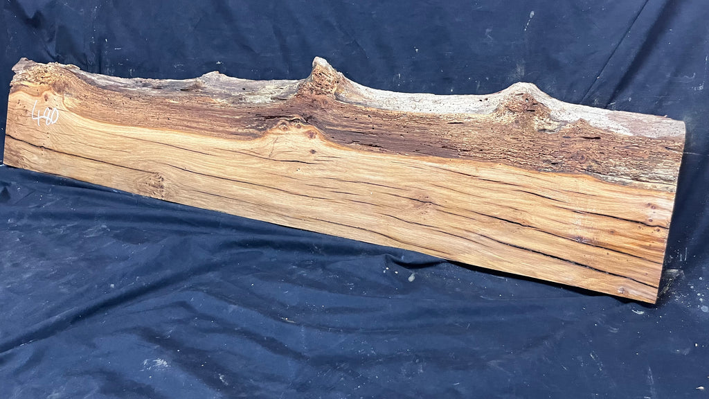 Oak slab, shelving, board, mantel 1369 L x 276 W x 44 D mm      (480mt)