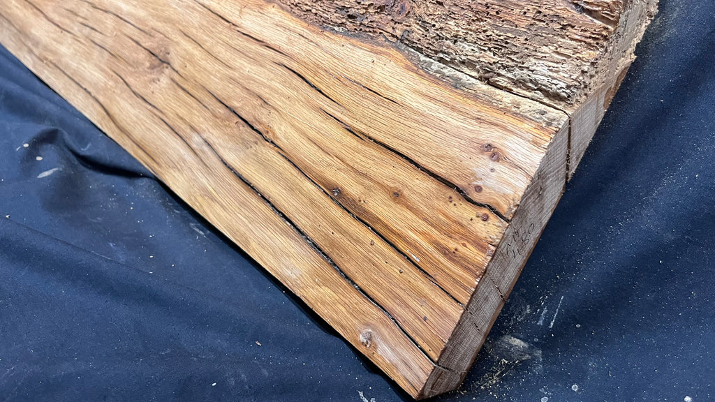 Oak slab, shelving, board, mantel 1369 L x 276 W x 44 D mm      (480mt)