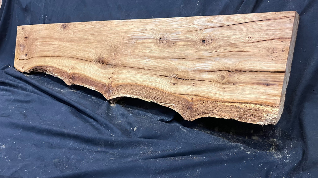 Oak slab, shelving, board, mantel 1369 L x 276 W x 44 D mm      (480mt)