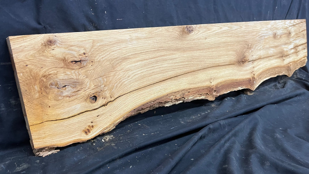 Oak slab, shelving, board, mantel 1369 L x 276 W x 44 D mm      (480mt)