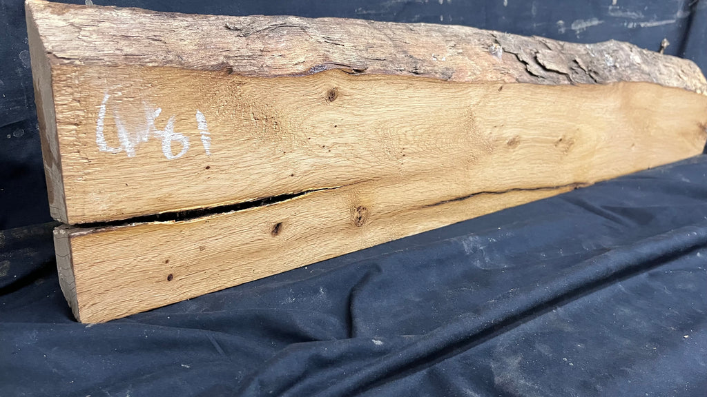 Oak slab, shelving, board, mantel 909 L x 190 W x 57 D mm      (481mt)
